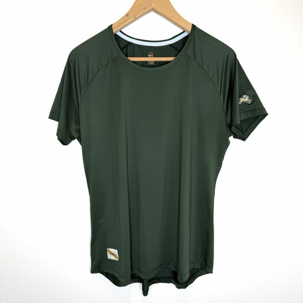 Tracksmith Twilight Tee Shirt Womens XL Dark Green Short Sleeve Athletic